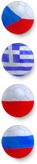 Euro 2012 Group A Flags
