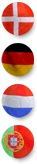 Euro 2012 Group B Flags