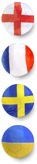 Euro 2012 Group D Flags